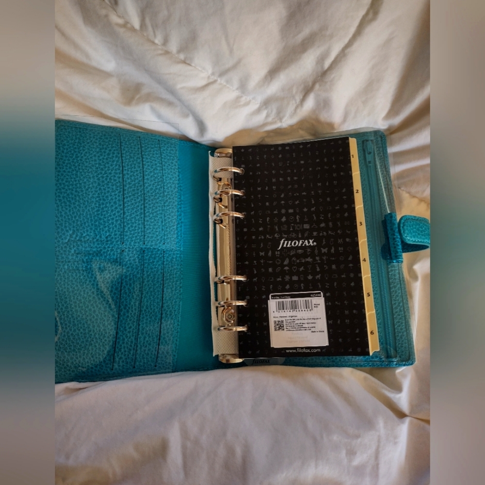 Filofax personal organizer Aqua